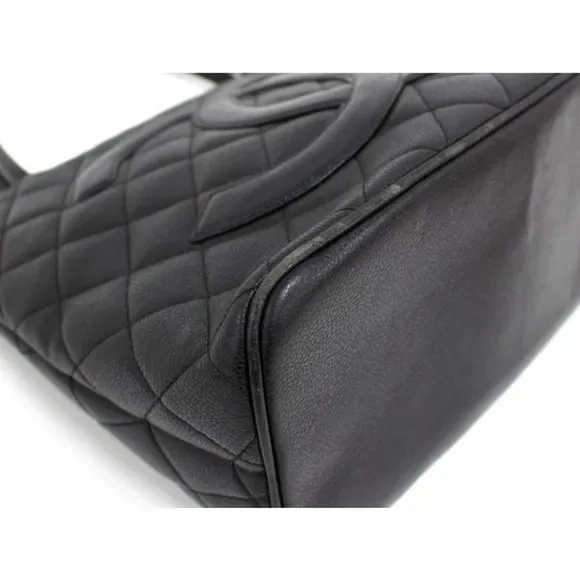 CHANEL Reissue Tote Matelasse Caviar Skin Black with Gold Hardware